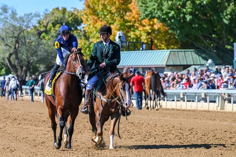 Golden Pal with Irad Ortiz, Jr. wins The FanDuel Woodford Stakes (G2) at Keeneland, Lexington, Kentucky on October 8, 2022