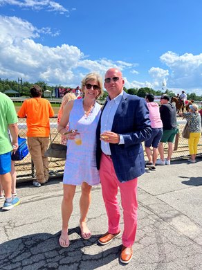 Marie and Vincent Colbert's opening day in Saratoga, 2022
