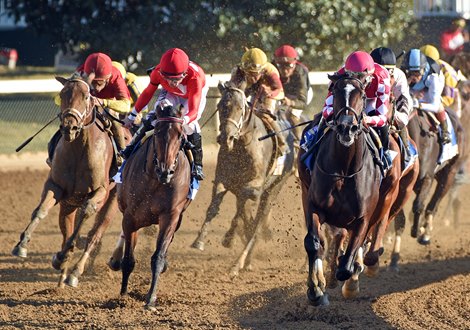 October 7, 2022: Wonder Wheel (R), Tyler Gaffalione up, wins the Gr.1 Darley Alcibiades at Keeneland...</p></p>
<p><p>Rick Samuels/The Blood-Horse