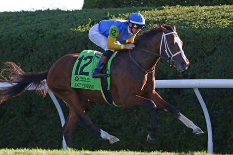 October 9, 2022: #12 Andthewinneris wins the Grade Two &quot;Win and You&#39;re In&quot; Castle &amp; Key Bourbon Stakes at Keeneland.