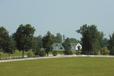 main entrance drive Darby Dan Farm near Lexington, Ky. on July 29, 2011.