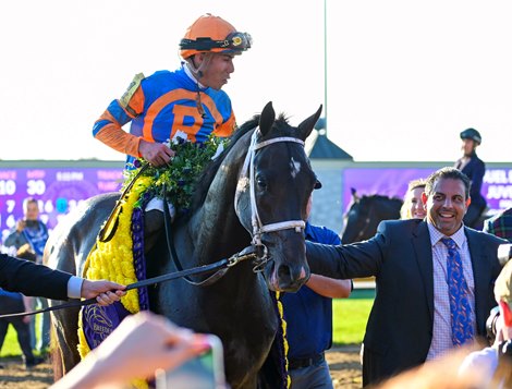 Mike Repole and winning connections in the winner’s circle after Forte with Irad Ortiz Jr. win the Juvenile (G1) at Keeneland in Lexington, KY on November 4, 2022.