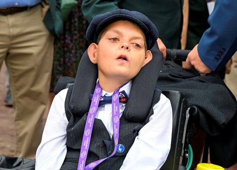 Cody Dorman in the winner’s circle after Cody’s Wish with Junior Alvarado win the Dirt Mile (G1) at Keeneland in Lexington, KY on November 5, 2022.