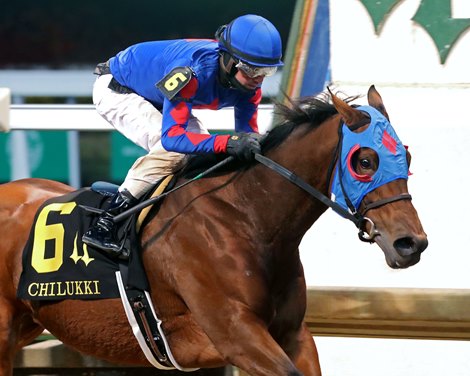 She Can&#39;t Sing wins the Chilukki Stakes on Saturday, November 19, 2022 at Churchill Downs
