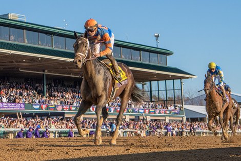Forte with Irad Ortiz Jr wins the Juvenile (G1) at Keeneland in Lexington, KY on November 4, 2022.