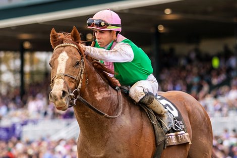 November 5, 2022: Elite Power (Curlin) and jockey Irad Ortiz Jr. win the Breeders' Cup Sprint for trainer Bill Mott and owner Juddmonte at Keeneland.