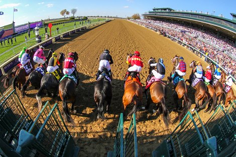 Wonder Wheel with Tyler Gaffalione  wins the Juvenile Fillies (G1) at Keeneland in Lexington, KY on November 4, 2022.