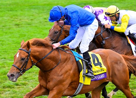 Modern Games with William Buick wins the Mile (G1T) at Keeneland in Lexington, KY on November 5, 2022.