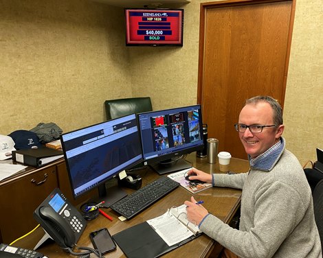 Cormac Breathnach in his office overseeing updates and the sale on Nov. 12, 2022.