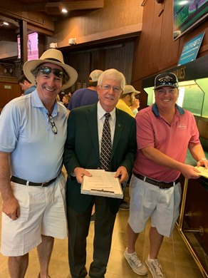 (L-R) Larry Connolly, Keeneland Rep., and Conor Foley at the Keeneland September Sale