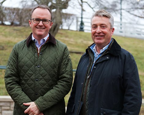 Cormac Breathnach and Tony Lacy at the 2023 January Horses of All Ages Sale on January 8, 2023