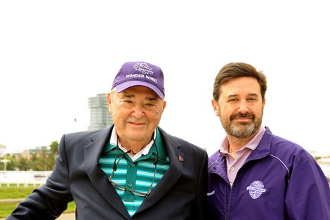 Jonathon Green, and Leonard Green, trackside at Gulfstream Park, Florida 1.27.2023