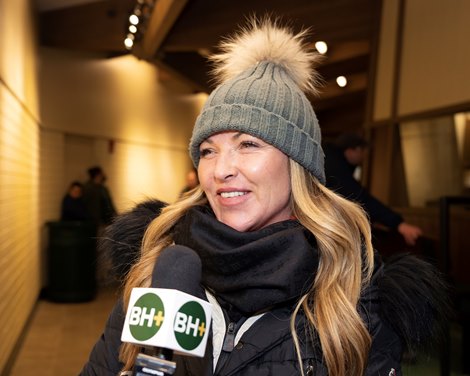 Kerri Radcliffe after buying Hip 399 for Coolmore Keeneland January sale at Keeneland in Lexington, Ky., on Jan. 7, 2023