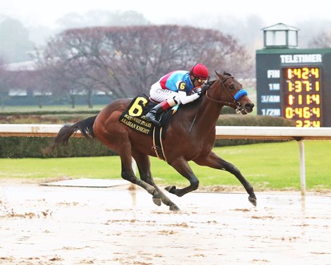 Arabian Knight wins the Southwest Stakes on Saturday, January 28, 2023 at Oaklawn Park