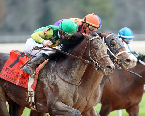Confidence Game wins the Rebel Stakes on Saturday, February 25, 2023 at Oaklawn Park