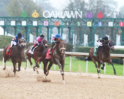 Secret Oath wins the Azeri Stakes on Saturday, March 11, 2023 at Oaklawn Park