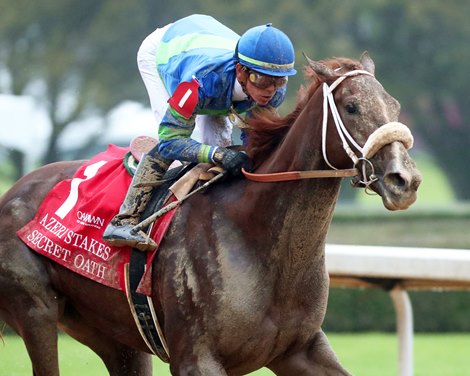 The Secret Vow wins the Azeri Stake on Saturday, March 11, 2023 at Oaklawn . Park
