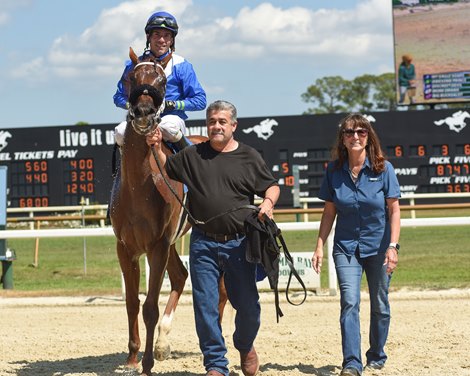 Coach Kathleen O'Connell became North America's all-time winning female coach at the Tampa Bay Downs on Sunday, March 12, 2023 as she broke her My Eagle Soars virgin.