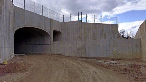 Construction at Belmont Park, April 1, 2023