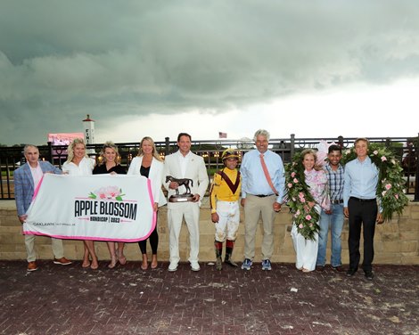 Clairiere wins the Apple Blossom Handicap on Saturday, April 15, 2023 at Oaklawn Park