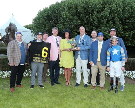 Angel of Empire wins the Arkansas Derby on Saturday, April 1, 2023 at Oaklawn Park