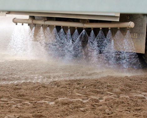 Water Truck on track at Churchill Downs on April 30, 2023. Photo By: Chad B. Harmon