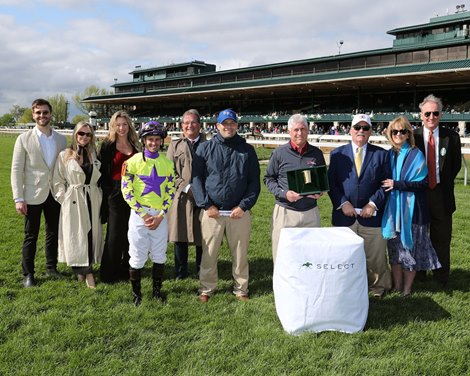 Key of Life wins the Beaumont Stakes on Sunday, April 16, 2023 at Keeneland