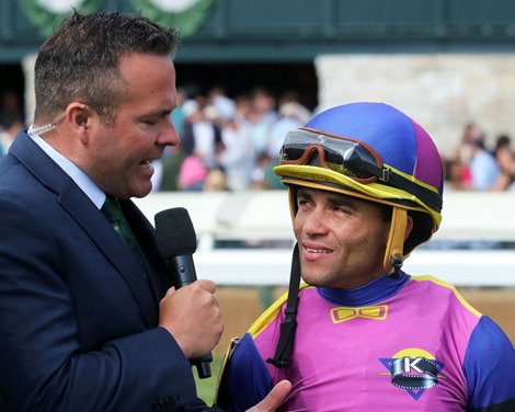 Joel Rosario<br>
War Like Goddess wins the 2023 Bewitch Stakes at Keeneland