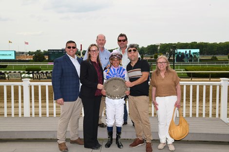 Arcangelo wins the 2023 Peter Pan Stakes at Belmont Park
