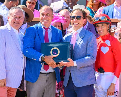 Owner Richard Rigney - Played Hard with John Velazquez wins the La Troienne (G1) at Churchill Downs in Louisville, Ky on May 5, 2023