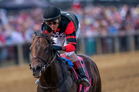 Straight No Chaser and John Velazquez Win the G3 Maryland Sprint Stakes, Pimlico Racecourse, Baltimore, MD, May 20, 2023, Mathea Kelley