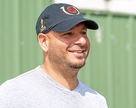 Ramiro Restrepo<br>
Horses training at Pimlico Racecourse in Baltimore, Md., on May 17, 2023.