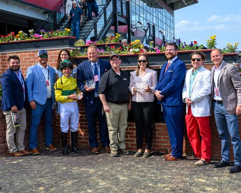 Winning Connections with Maple Leaf Mel with Joel Rosario wins the Miss Preakness (G3 ) at Pimlico, Baltimore, MD, on May 19, 2023.