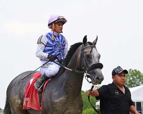 Arcangelo wins the 2023 Peter Pan Stakes at Belmont Park