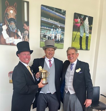 Chris Mara, George Weaver, and Randy Hill at Royal Ascot