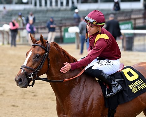 Kalik wins the 2023 Pennine Ridge Stakes at Belmont Park