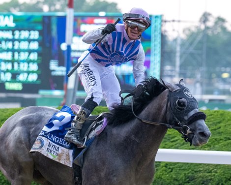 Arcangelo with Javier Castellano wins the Belmont Stakes (G1) Presented by NYRA Bets at Belmont Park in Elmont, N.Y. on June 10, 2023
