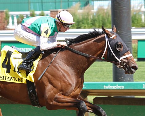Idiomatic wins the Shawnee Stakes on Saturday, June 3, 2023 at Churchill Downs