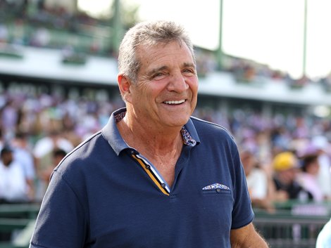 Owner Michael Dubb after Therapist #1 ridden by Javier Castellano wins the G1T - $600,000 United Nation Stakes on July 22, 2023 at Monmouth Park Racetrack in Oceanport, NJ. Photo by Bill Denver/EQUI-PHOTO
