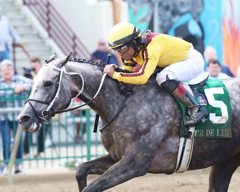 Pauline&#39;s Pearl wins the Fleur de Lis Stakes on Saturday, July 1, 2023 at Ellis Park