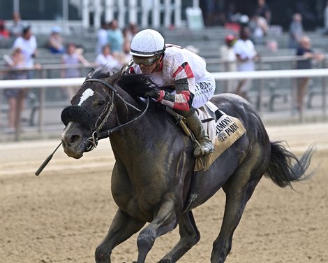 Three Technique wins the 2023 John A. Nerud Stakes at Belmont Park
