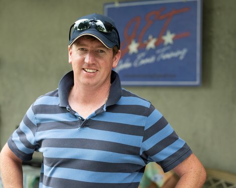 John Ennis with John Ennis Training<br>
Sale scenes at Fasig-Tipton Kentucky sales grounds as yearlings and horses of racing age arrive and get baths on July 8, 2023.