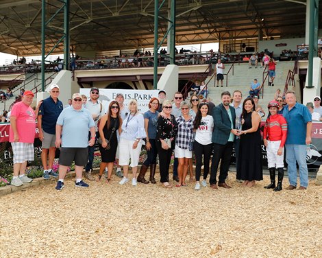 Stitched wins the Wise Dan Stakes on Saturday, July 1, 2023 at Ellis Park