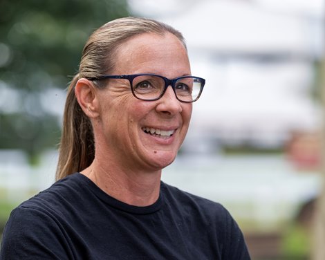 Morning after with Arcangelo at the Jena Antonucci barn after winning the Travers Stakes (G1) at Saratoga in Saratoga Springs, N.Y., on Aug. 27, 2023.