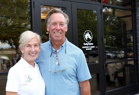 Walter and Michelle Borisenok on Monday, August 14, 2023 at the Fasig-Tipton New York-Bred Yearling Sale