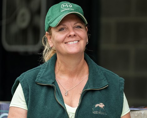 Carrie Brogden with Machmer Hall Keeneland sales scenes on Sept. 8, 2023.