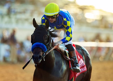 Prince of Monaco and jockey Flavien Prat win the Grade I, $300,.000 Del Mar Futurity, Sunday, September 10, 2023 atDel Mar Thoroughbred Club, Del Mar CA.<br>
&#169; BENOIT PHOTO