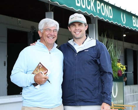 Doug Arnold and Doug Arnold, Jr. (L-R) at the Keeneland September Yearling sale on September 17, 2023.