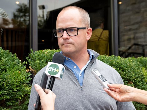M.V. Magnier, buyer of Hip 283 a yearling colt by Into Mischief out of Princess Haya, that was consigned by St George Sales to the 2023 Keeneland September Yearling Sale on Sept. 12, 2023 at Keeneland in Lexington, KY.