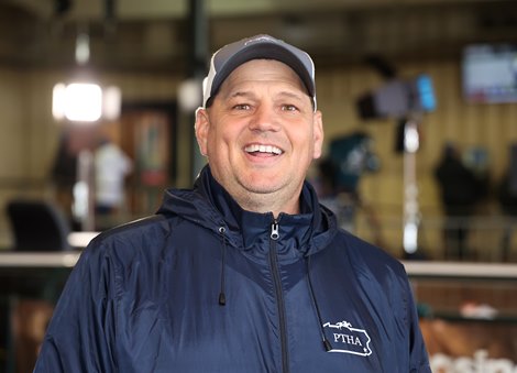 Trainer Jamie Ness, trainer of One More Kelly #1 who won the $100,000 Plum Pretty Stakes at Parx Racing in Bensalem, Pennsylvania on September 23, 2023. Photo By Bill Denver/EQUI-PHOTO